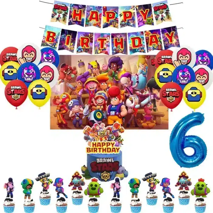 Brawl Stars   אביזרי יום הולדת בראול סטארס
