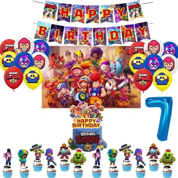 Brawl Stars   אביזרי יום הולדת בראול סטארס